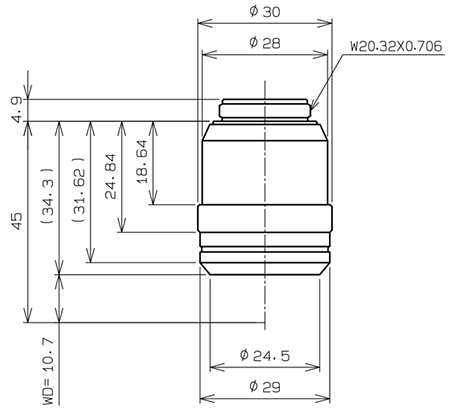MPLFLN2.5x Dimensions