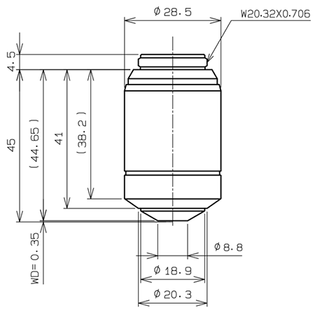 MPLAPON50x Dimensions